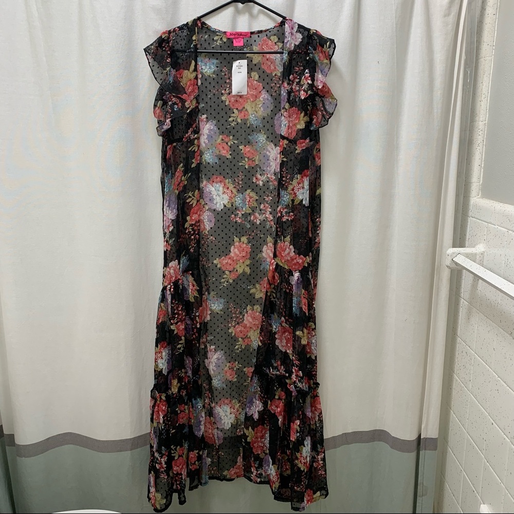 COPY - Betsy Johnson Floral Duster - OSFM